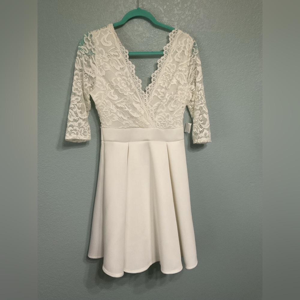 White cocktail dress